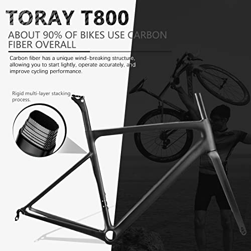 Savadeck Carbon Fiber Road Bike, 700C Racing Bicycle Carbon Frame Carbon Fork With Shimano Sora R3000 Derailleur System 18 Speed Disc Brake Road Bicycle For Men Or Women (Black Grey, 54) #TOP1