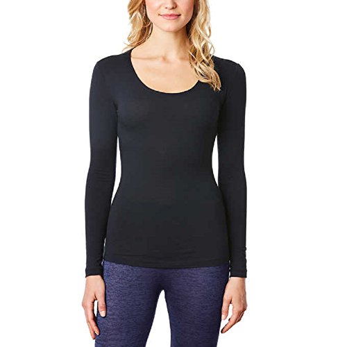 32 Degrees 32Degrees Women's Heat Scoop Neck Thermal Top, Black Large
