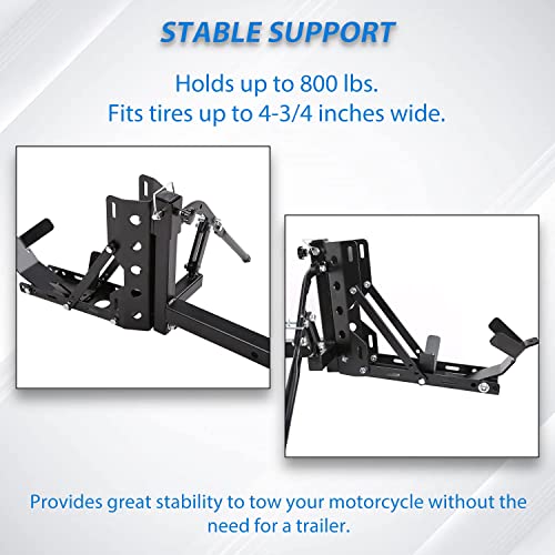 Image of ECOTRIC 800LBS Motorcycle Trailer Hitch Scooter Hauler Mount Rack