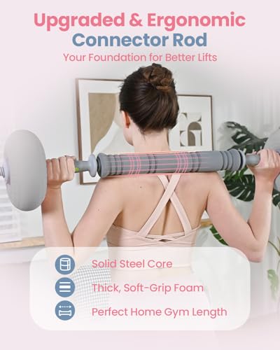 Image of kisnbld Adjustable Dumbbell Set, 35 /45 /62LBS SoftShell Weight Set with Connector 4-IN-1 Dumbbell Set Used as to Barbell & Kettlebell for Home Gym, Fitness Exercise for Men Women Beginners