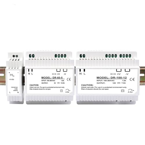 Bloc d'alimentation 5V DR-15-5 petit volume pour rail DIN efficace