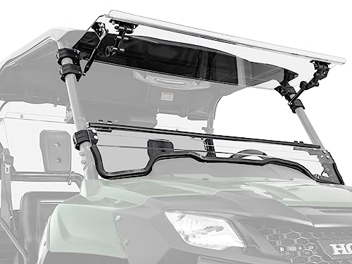 SuperATV Scratch Resistant 3-in-1 UTV Flip Up Windshield Compatible with Pioneer 700/700-4 2014- 2026 Provide Open Vented or Fully Closed Ventilated Windscreen Accessories | USA Made