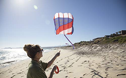 In The Breeze 2980 Patriot Wave 7.5 Parafoil Kite, 28" W X 36" H X 10" D #TOP2