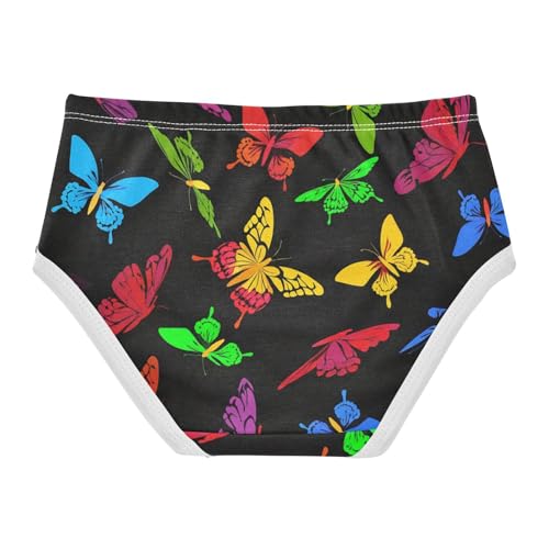 Colorful Butterflies Black Toddler Underwear Floral 2t Cotton Cute Panties Girl Animals Briefs Underpants2