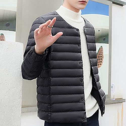 Men's Down Jacket Male Lightweight Puffer Winter Collarless Jacket Man Warm Inner Down Jacket Liner2