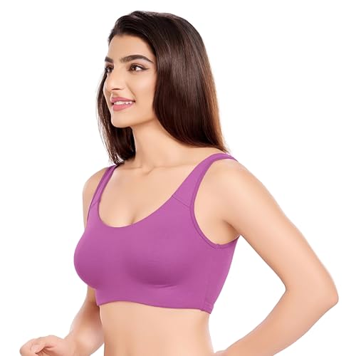 Image of juliet Non Padded Full Coverage Sports Bra for Women | Slip on Bra | Low Impact High Coverage Wireless Support Sports Bra JS 90