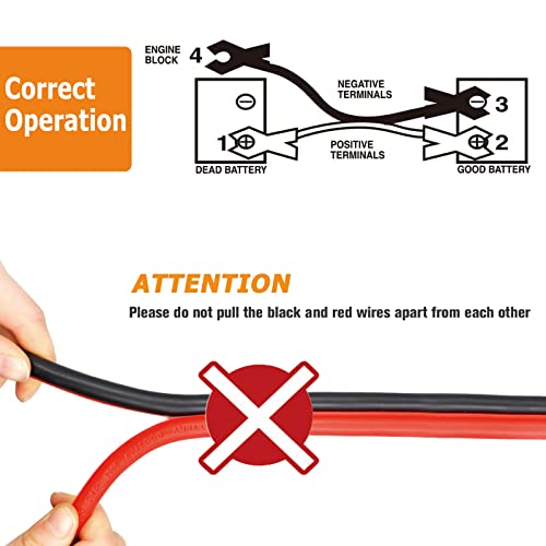 NOONE 2 Gauge Smart-7 Jumper Cables