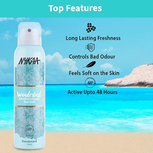 Image of Nykaa Wanderlust Deodorant Spray - Mediterranean Sea Salt