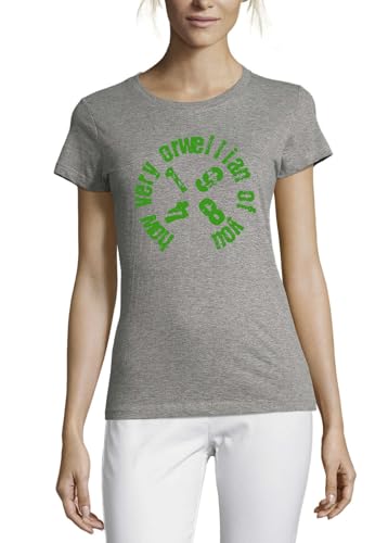 T-shirt 1984 coton femme gris idéal pour vos sorties culturelles