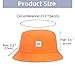 Kids Sun Hat Smile Face Bucket Hat for Girls Boys Summer Sun Protection Cotton Unisex Beach Cap (2-7Year, Orange)