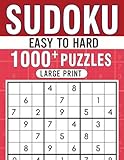 1000+ Sudoku Puzzles for Adults Large Print: Easy to Hard Sudoku Book For Seniors & Teens With Solution - Anti eye strain and Relieve Stress