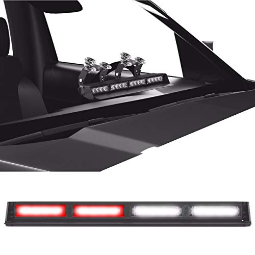 Speedtech Lights Striker Tir 4 Head High Intensity Led Strobe Deck/Dash Windshield Mount Light Bar For Emergency Vehicles / Hazard Flashing Warning Lights With Cigarette Lighter Plug - Red/Clear #TOP11