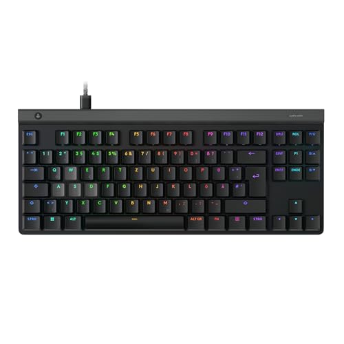 Logitech G G515 Rapid TKL kabelgebundene Gaming-Tastatur, vollständig anpassbare PC-Gaming mit analogen flachen Schaltern, Trigger, Ultra-Slim, für USB-A-Anschluss, DEU QWERTZ - Schwarz