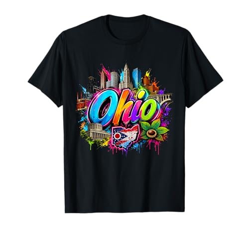 Mostra al mondo intero che ami l'Ohio con questo fantastico motivo Ohio Skyline. Perfetto per il tuo prossimo viaggio in Ohio o per le persone che amano davvero l'Ohio State.