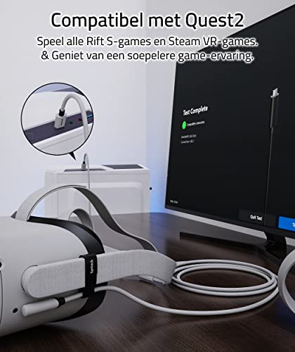 Syntech 6 meter link-kabel compatibel met Quest2 en PC/Steam VR-accessoires, high-speed pc-gegevensoverdracht, USB 3.0 naar USB C-kabel voor VR-headset en gaming-pc - Afbeelding 3
