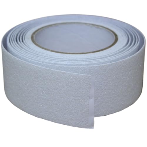 Image of Anti Slip Tape 2 Inch Wide, Waterproof Grip Adhesive Tape, Heavy Duty High Traction Friction for Indoor /Outdoor Steps (33 Ft /White).