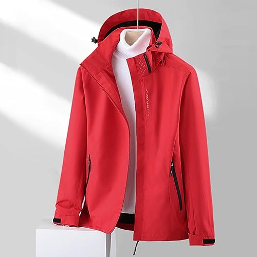 Gabardina impermeable para mujer con capucha desmontable 3