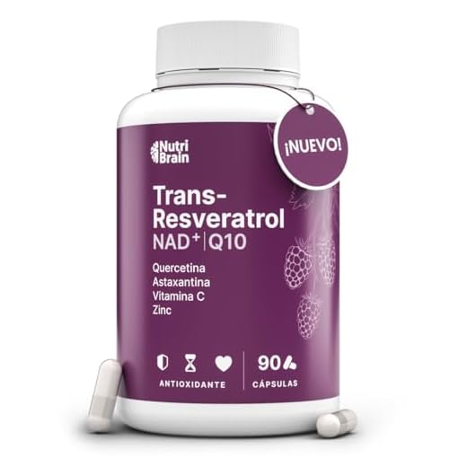Resveratrol & NAD + Coenzima Q10, Zinc, Astaxantina y Vitamina C - 90 Cápsulas (3 Meses) - Potente Antioxidante, Antiedad, Bienestar Cognitivo, Energía e Inmunidad