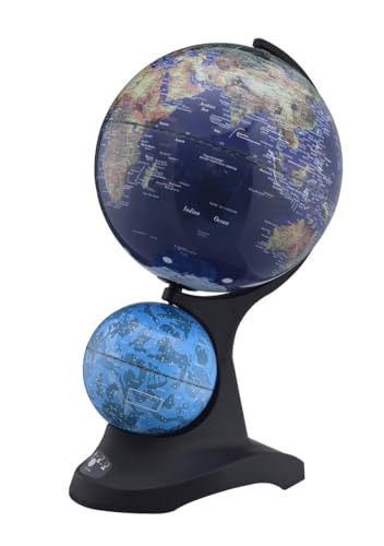 VAOZIURE Elegant 17.5” Tall LED Light with Constellation Design, Enhancing Ambiance and Serenity in Your Home, Stylish Black Acrylic Base