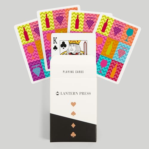 Lantern Press Wine Icons Pop Art 52 Cartas Poker miniatura 6