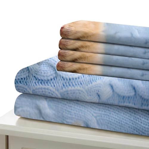 Housse de couette chaton imprimée 3D en microfibre pour lit 260x220cm - 7