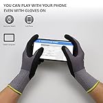 LOCCEF Work Gloves MicroFoam Nitrile Coated-6 Pairs,Seamless Knit Nylon Gloves,Gray Work gloves - Image 3