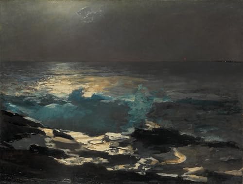 Pintura Lienzo Moonlight Wood Island de Winslow Homer para Decorar una Oficina de Estilo Elegante