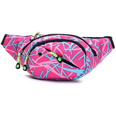 Bum Bag Waist Fanny Pack - Long Keeper Large Fashion Bumbag for Women Men, 4 Pockets Adjustable Waist Bag for Running Hiking Dog Walking Outdoor Cover