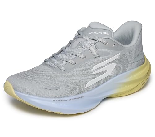 Skechers Skx Aero Spark Scarpe da Corsa Scarpe neutrali Donna Grigio Chiaro - Gray Textile/Multi Trim 38,5