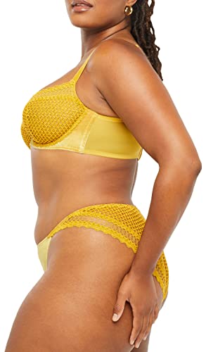 Savage X, Women's Velvet Vixen Cheeky Panty, Honeycomb Yellow, S #TOP3