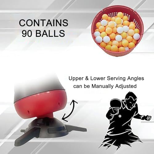 Robot da ping pong automatico con controllo senza fili, capacità di 90 palline, serbatoio rimovibile per uso domestico