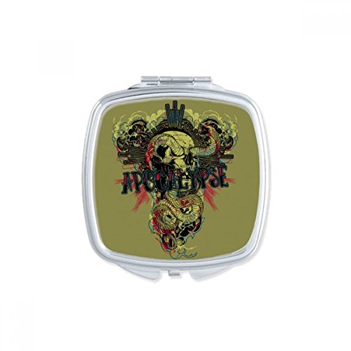 Miroir de poche carré serpent créature animal multicolore compact - 2