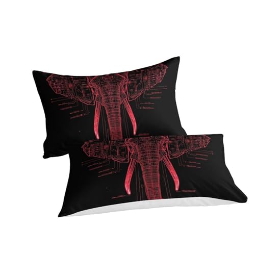 Housse de couette éléphant 3D en microfibre douce parure super king - 3