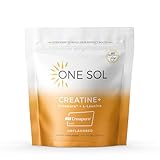 One Sol Creatine for Women, All Natural Women’s Creatine Powder w Creapure & Leucine, Increase Lean Muscle Mass, Reduce Recovery Time, Promotes Brain & Bone Health (Unflavored, 60 Servings)