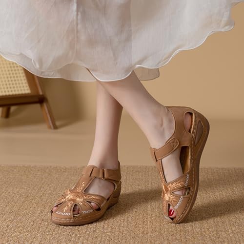 Summer Beach Sandals for Women,Orthopedic Sandals for Women with Arch Support Ladies Summer Walking Sandals for Outdoor2
