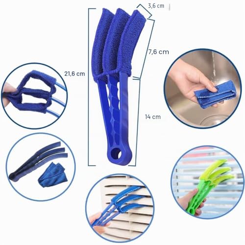 Miniatura 2 de Xemnys Kit De Cepillo De Limpieza De Grietas, Herramienta De Limpieza De Persianas, Ranura De Ventana, Puerta Corrediza, Herramientas De Limpieza Para Espacios Pequeños, Baño, Cocina