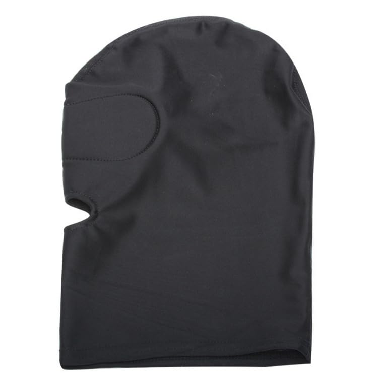Breathable Zentai Hood Full Face Cover Mask Open Eye Mouth Headgear Grim Cosplay Roleplay Prank Carnival Hood Mask: Open Mouth