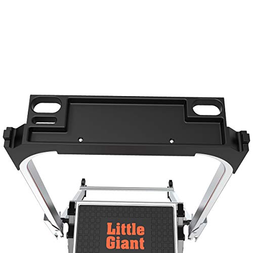 Little Giant Ladder Systems 10410BA Safety Step Ladder Four Step with Bar, 2 x 11-Inch
