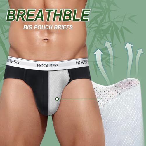 Men's Underwear Briefs Plus Size D Pouch Soft Silky Touch Underpants 3 Pack2