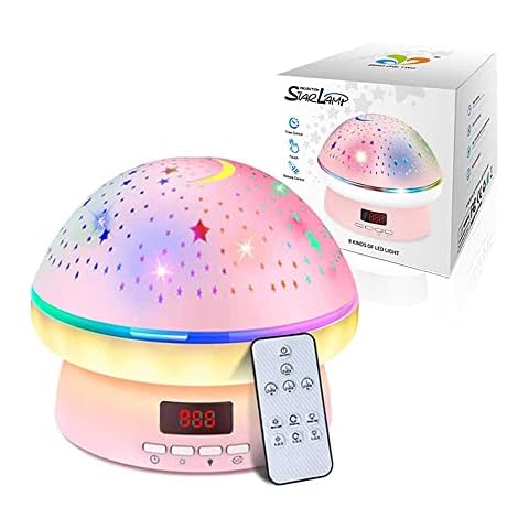 Star Projector Night Light Kids,Girls Toys for 2-10 Year Old,8 Colors 360° Rotating Baby Night Light Projector for Girls Toys Age 2 3 4 5 6 Year Old,Timer Star Projector Light 4-8 Year Old Kids Toys Cover