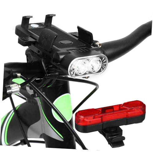 Klaxon pour sécurité nocturne et lumière vélo 4000mah pour éviter les dangers