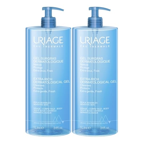 Gel líquido supergraso | Limpia y mejora el confort de la piel | Hidratado y calma | Previene la sequedad | Fresco y extra suave | Dermatológicamente probado | Juego de 2x1L