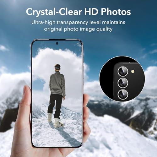 Image of RODMED Premium Camera Lens Protector Compatible For Samsung Galaxy S23 Plus 5G (Grey) Camera Lens Protector - 9H Tempered Glass, Military-Grade Anti-Scratch, Case-Friendly, Easy Install Frame