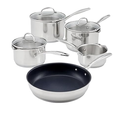 Image of Non-Stick, Stainless Steel, Saucepan Set, 5 Piece, Stellar Profile, Brand New
