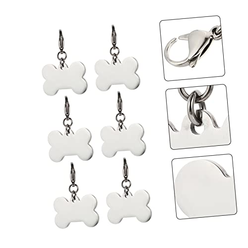 Toyvian 2 Sätze Haustiermarke Wille Hundemarke Anhänger Selber Machen Hundetags Hund Namensschild Hundemarke Individuell Stichworte Code Silber Rostfreier Zufällige Farbe 6 Stück * 2