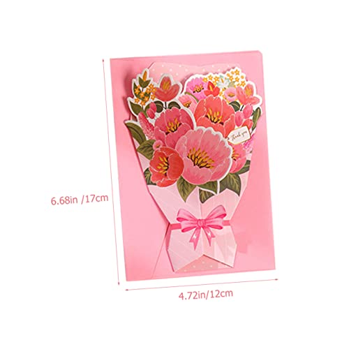 PLAFOPE 6 Pçs Cartão Em Forma De Buquê Flores De Papel Para Funcionários Buquê Cartões De Agradecime