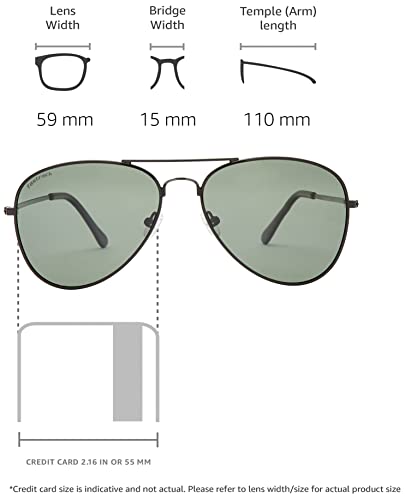 Fastrack Men's Polarized Green Lens Pilot Sunglasses - Image 4
