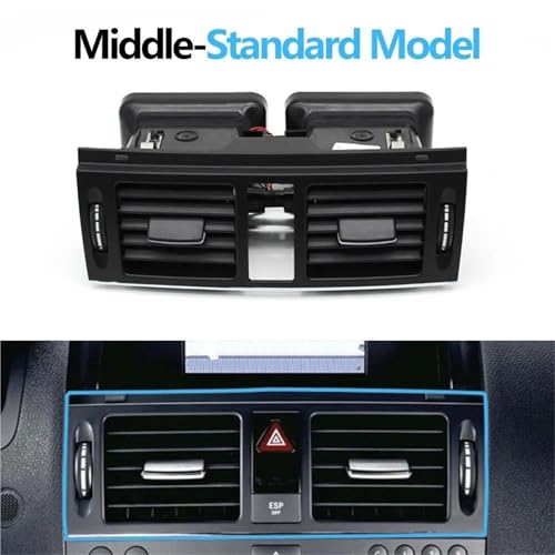Grille ventilation centrale W204 ajustement parfait ABS chrome