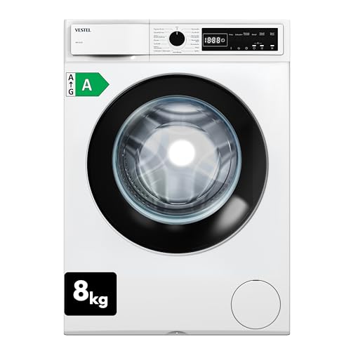 VESTEL WMI 86341 Waschmaschine 8 kg Frontlader – 1400 U/min, Energieeffizienzklasse A, Inverter-Motor, Dampffunktion, AquaStop, leise, freistehend, weiß VESTEL WMI 86341 Waschmaschine 8 kg Frontlader – 1400 U/min, Energieeffizienzklasse A, Inverter-Motor, Dampffunktion, AquaStop, leise, freistehend, weiß
