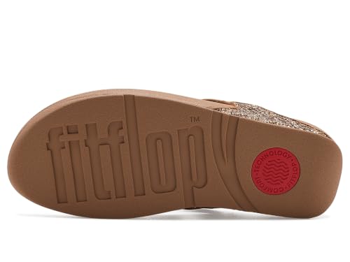Image of FitFlop Lulu Multi-Tonal Glitter Toe-Post Sandals